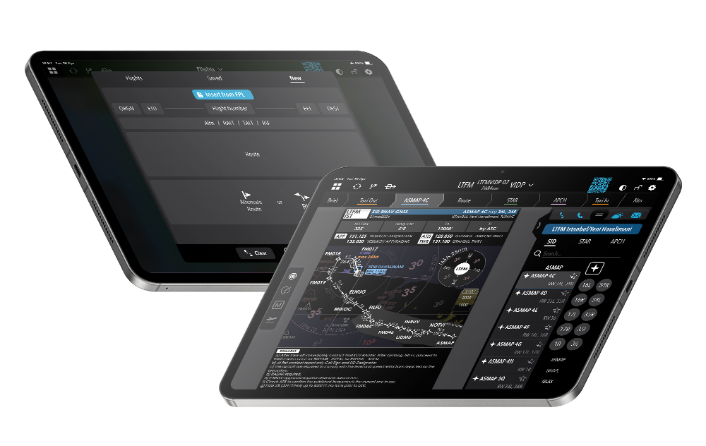 Tablet with aviation data